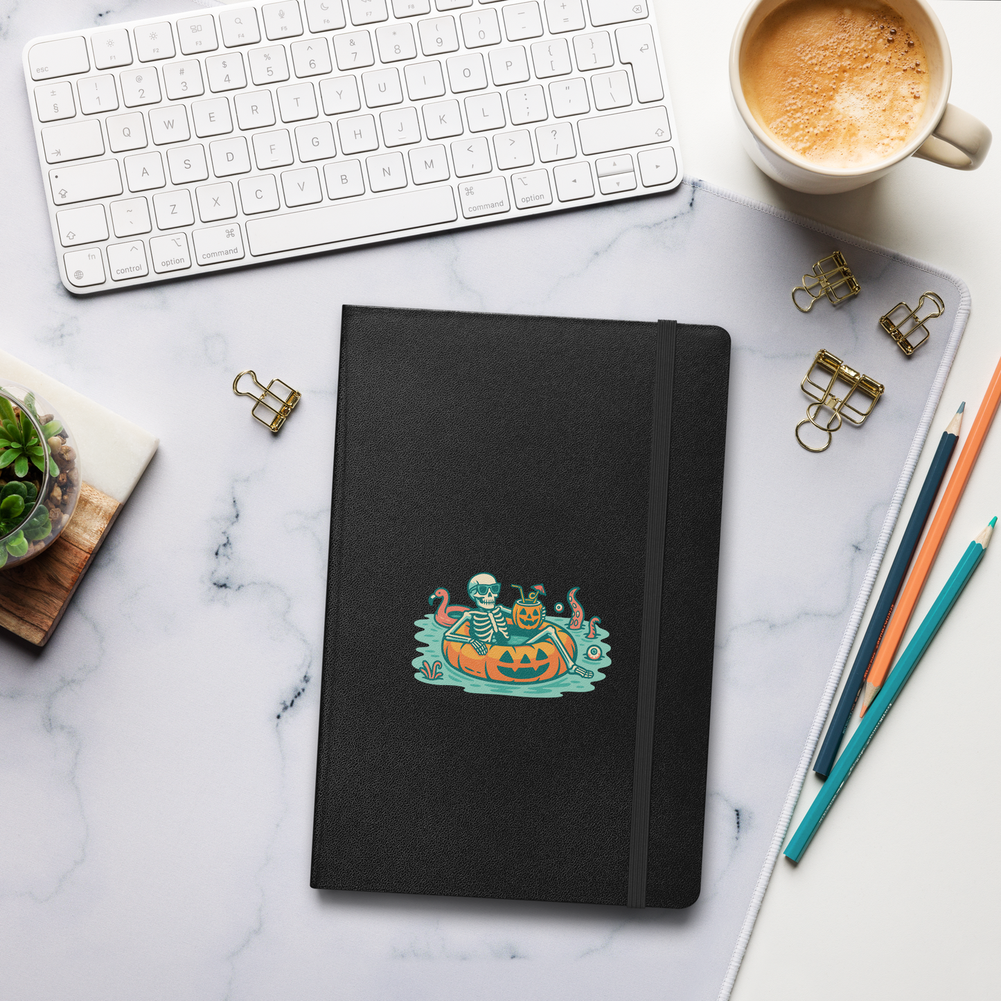 Summerween Skeleton Hardcover Notebook – Spooky Halloween JournalBook