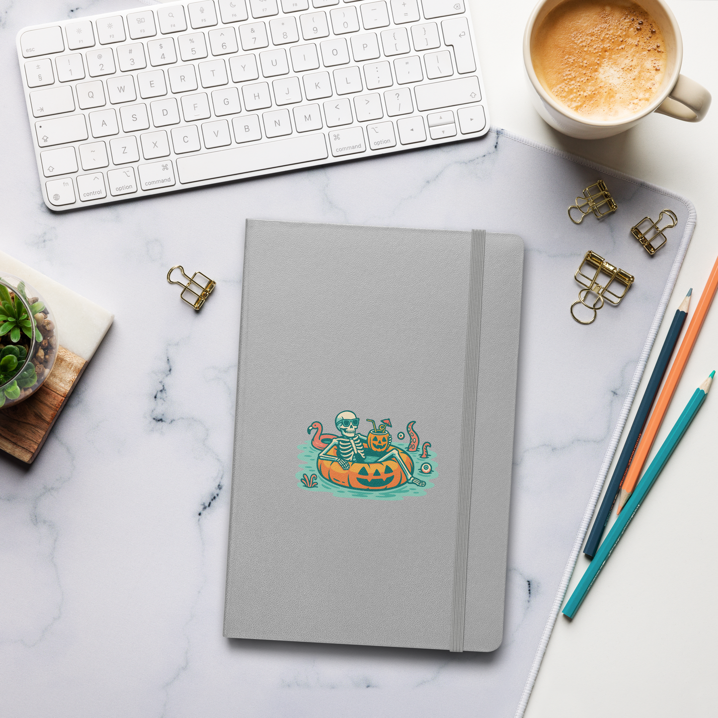 Summerween Skeleton Hardcover Notebook – Spooky Halloween JournalBook
