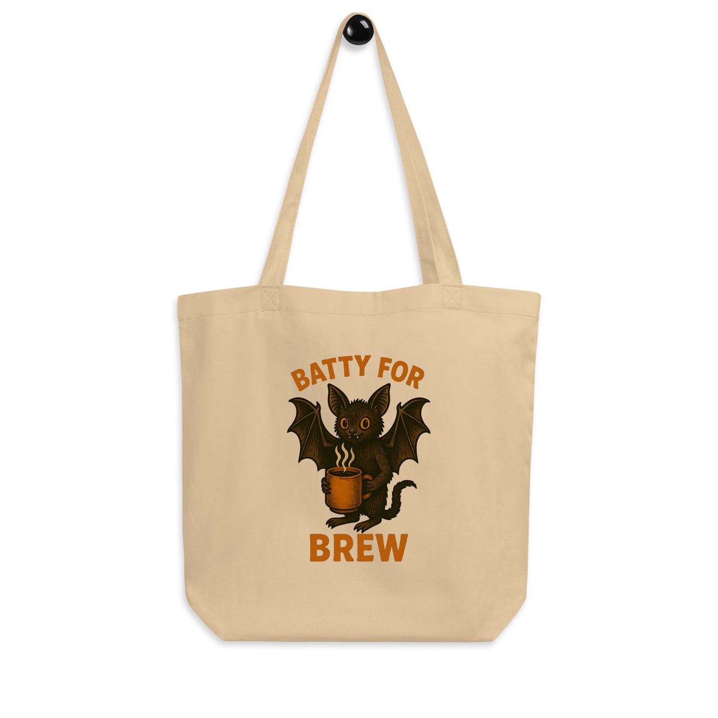 Batty for Brew Eco Tote Bag – Reusable Halloween Coffee Canvas Shopper