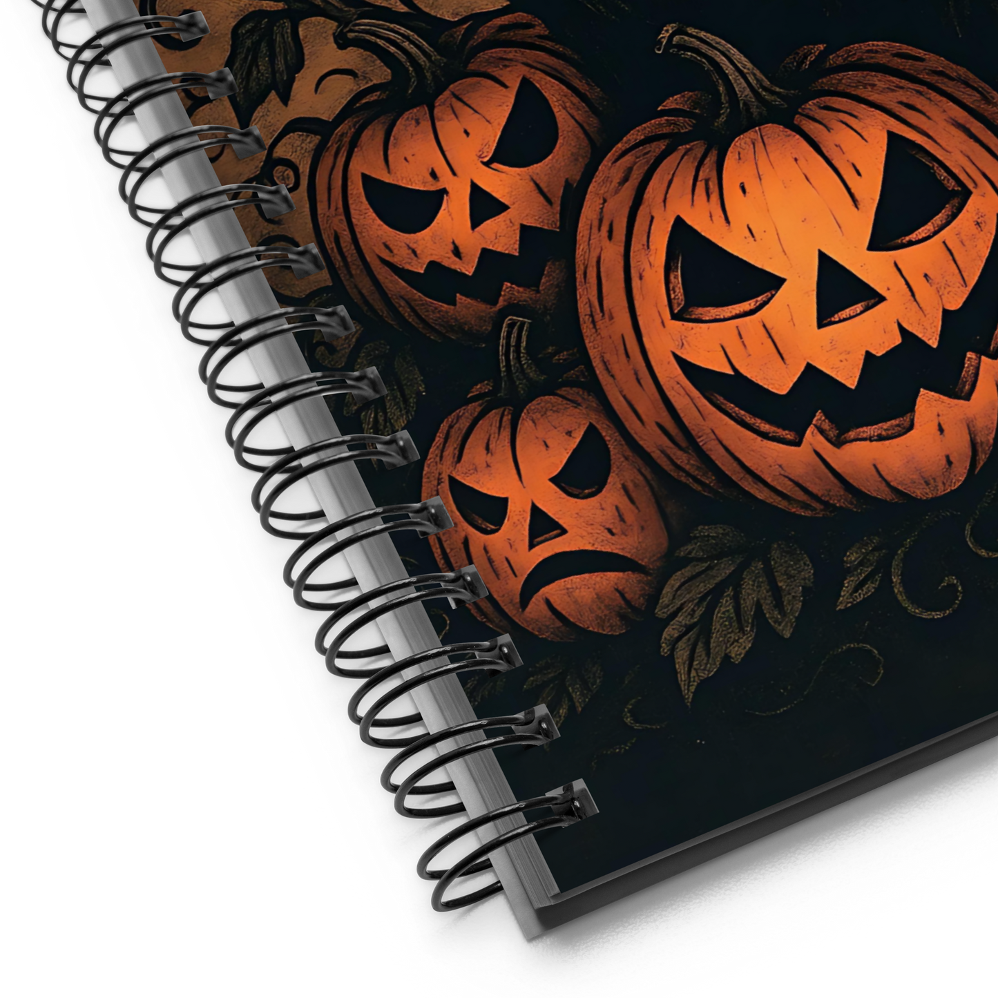 Halloween Harvest Cat Spiral Notebook – 5.5"x8.5" Jack-o'-Lantern Black Cat Journal for Fall & Spooky Season