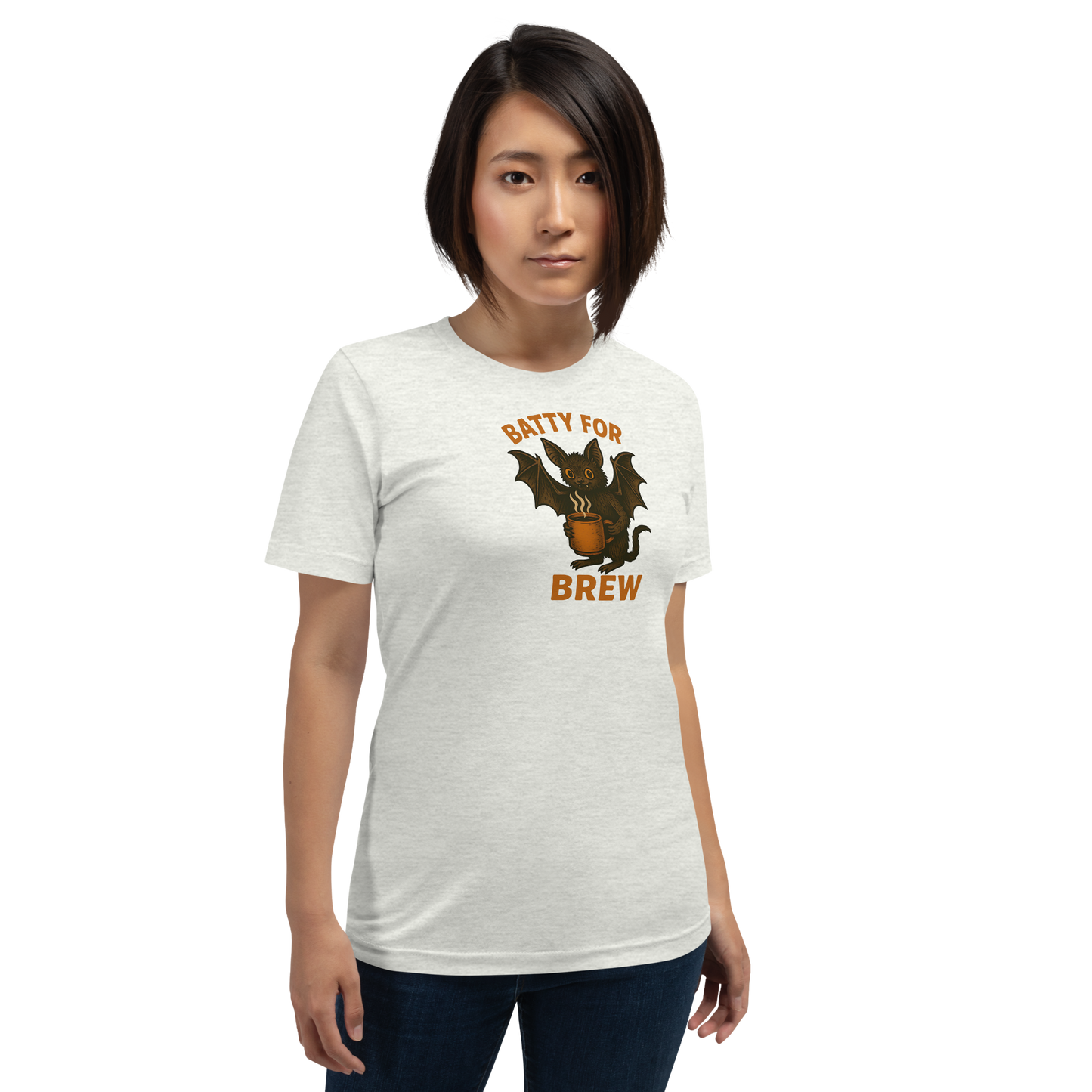 Batty for Brew Unisex T-Shirt – Halloween Coffee Graphic Tee