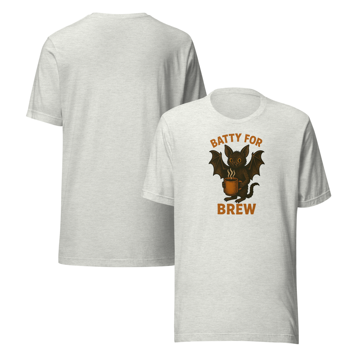 Batty for Brew Unisex T-Shirt – Halloween Coffee Graphic Tee