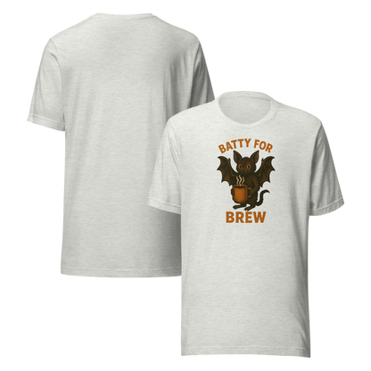 Batty for Brew Unisex T-Shirt – Halloween Coffee Graphic Tee