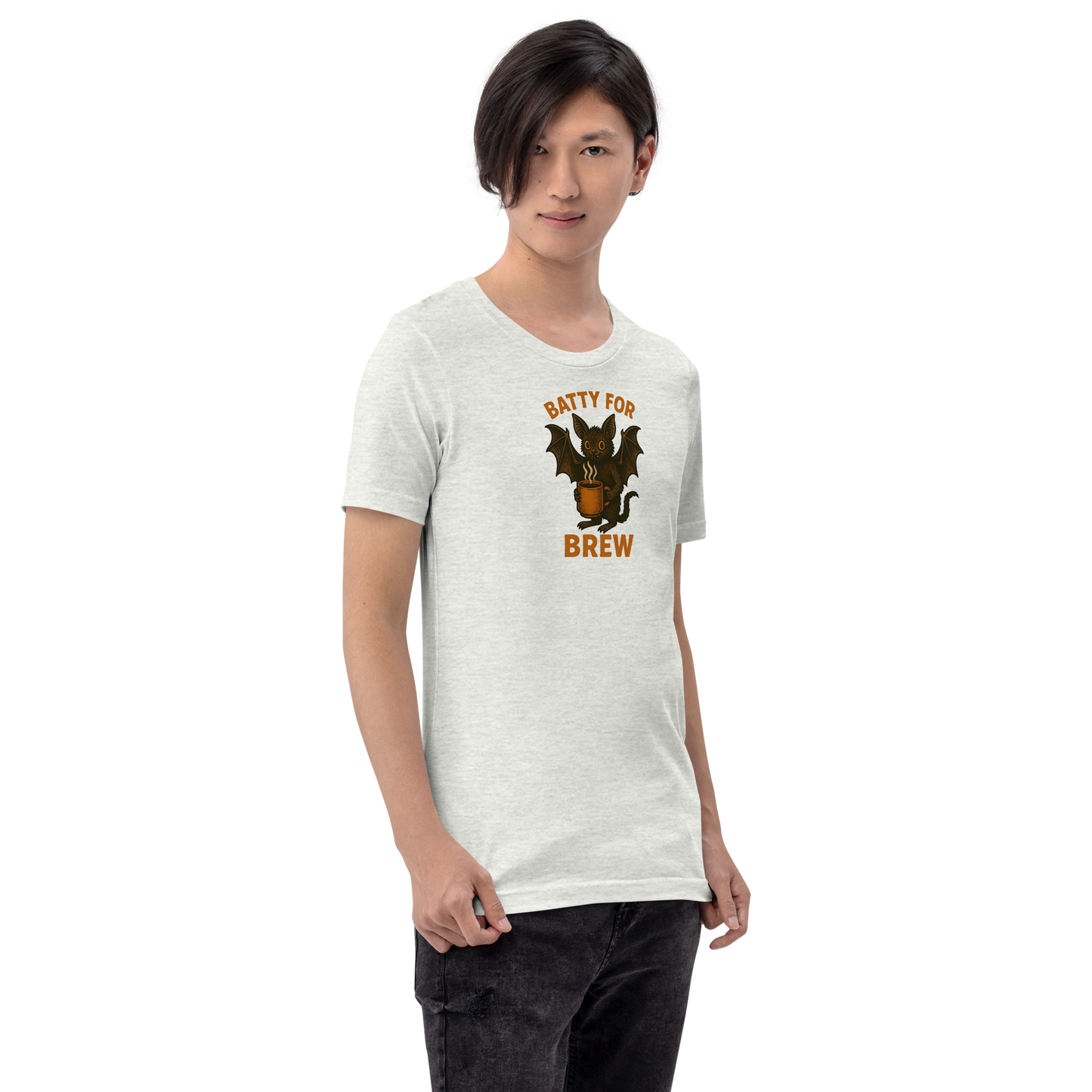 Batty for Brew Unisex T-Shirt – Halloween Coffee Graphic Tee