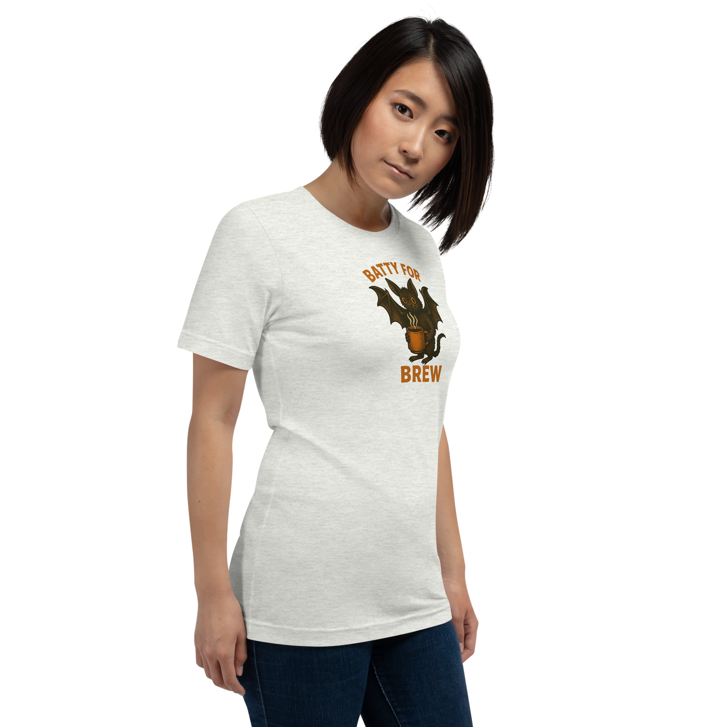 Batty for Brew Unisex T-Shirt – Halloween Coffee Graphic Tee