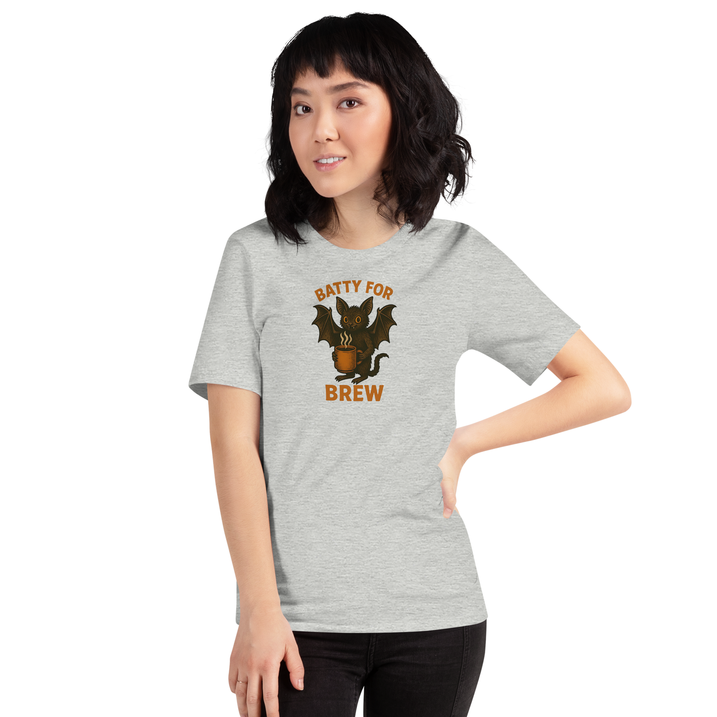 Batty for Brew Unisex T-Shirt – Halloween Coffee Graphic Tee