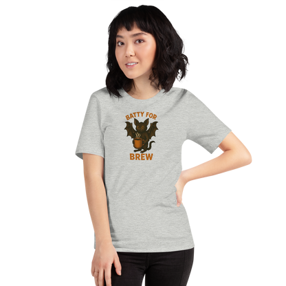 Batty for Brew Unisex T-Shirt – Halloween Coffee Graphic Tee