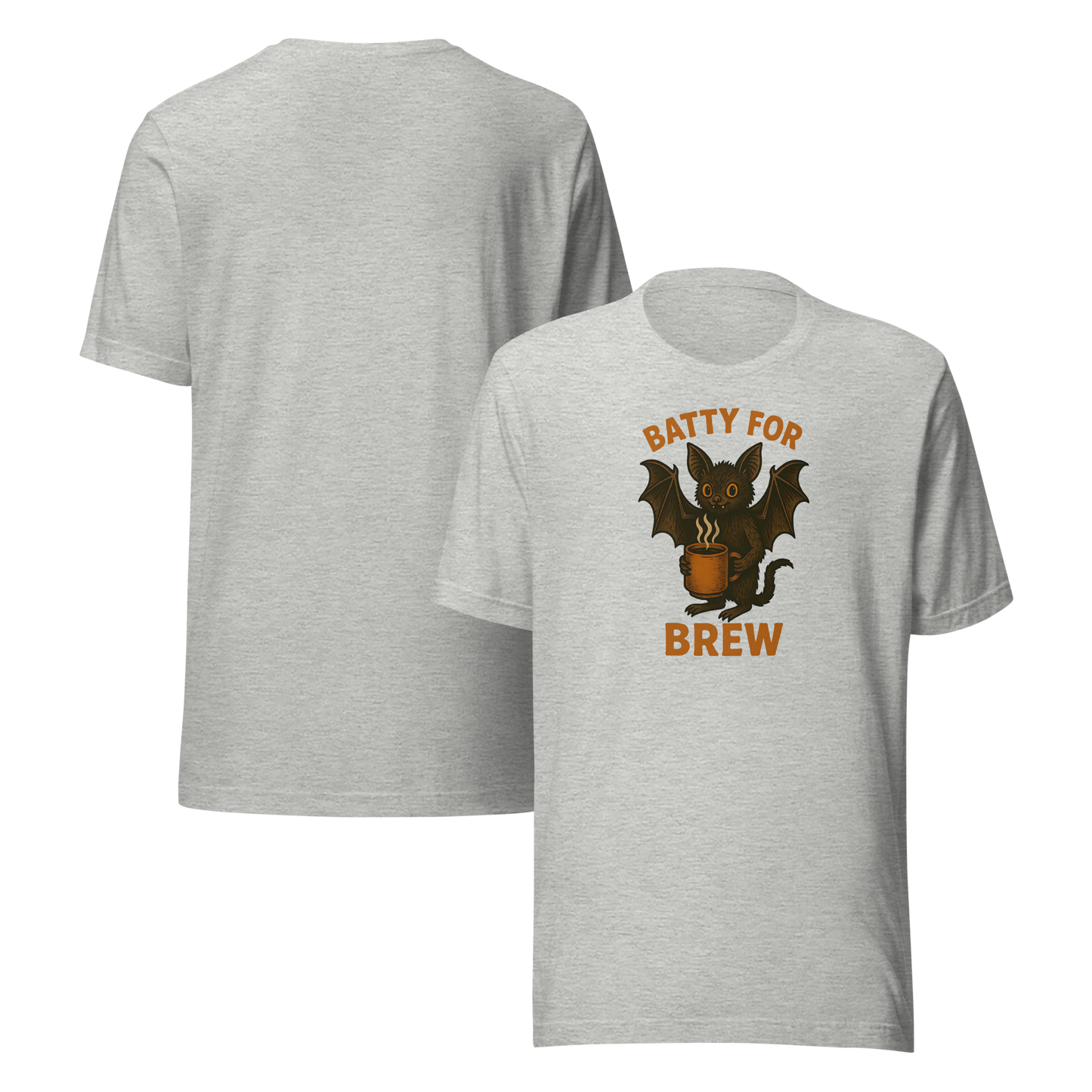 Batty for Brew Unisex T-Shirt – Halloween Coffee Graphic Tee