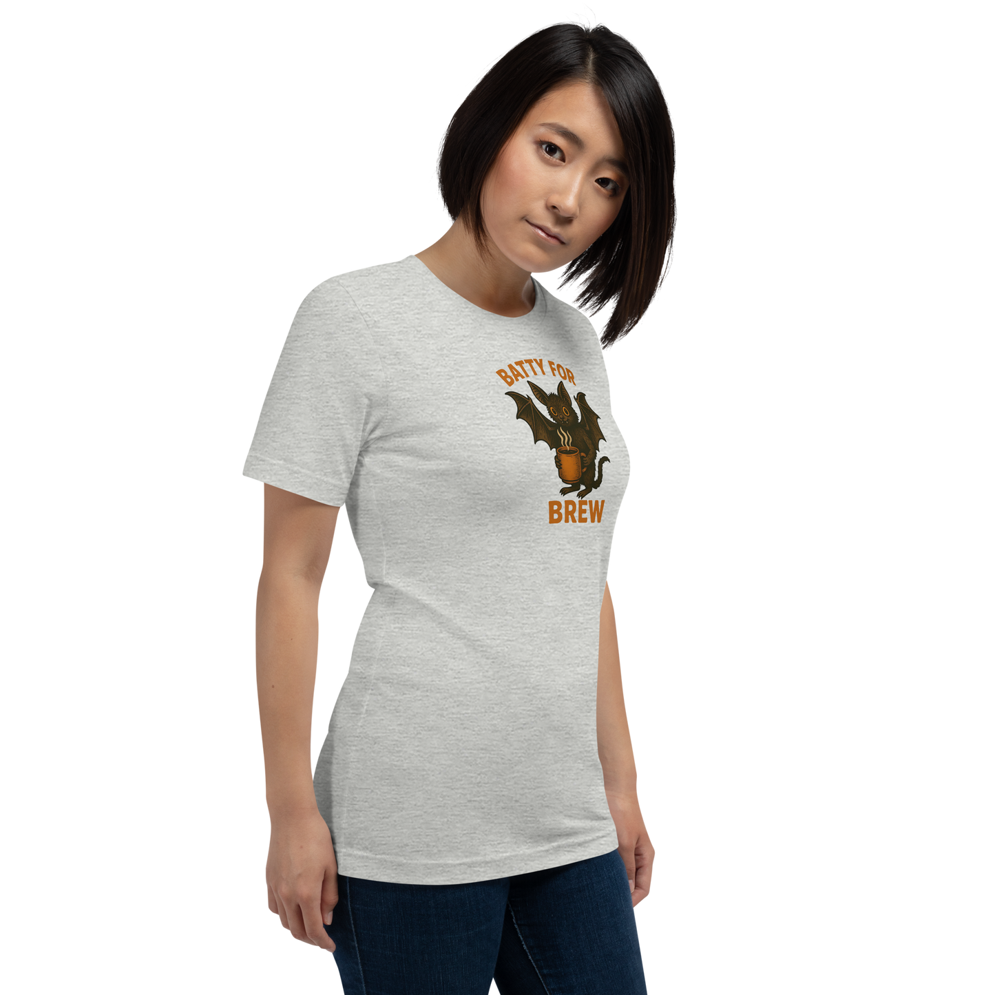 Batty for Brew Unisex T-Shirt – Halloween Coffee Graphic Tee