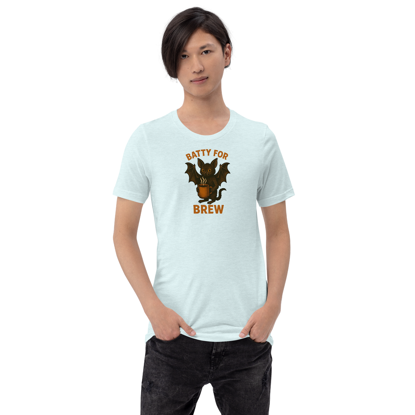 Batty for Brew Unisex T-Shirt – Halloween Coffee Graphic Tee