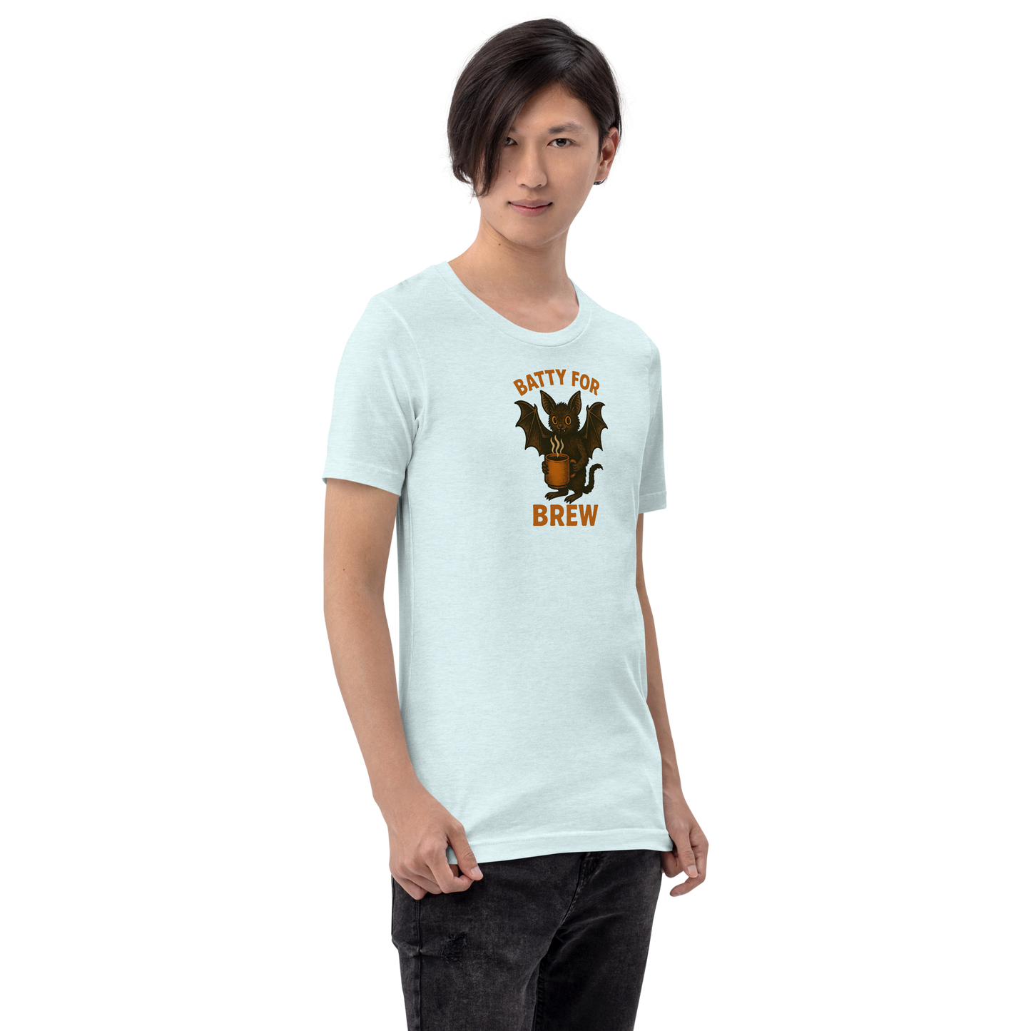 Batty for Brew Unisex T-Shirt – Halloween Coffee Graphic Tee