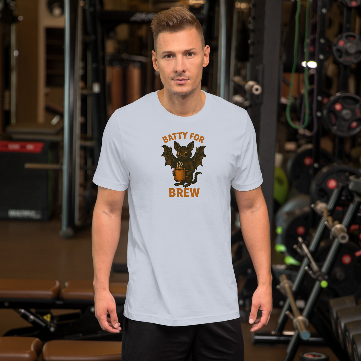 Batty for Brew Unisex T-Shirt – Halloween Coffee Graphic Tee