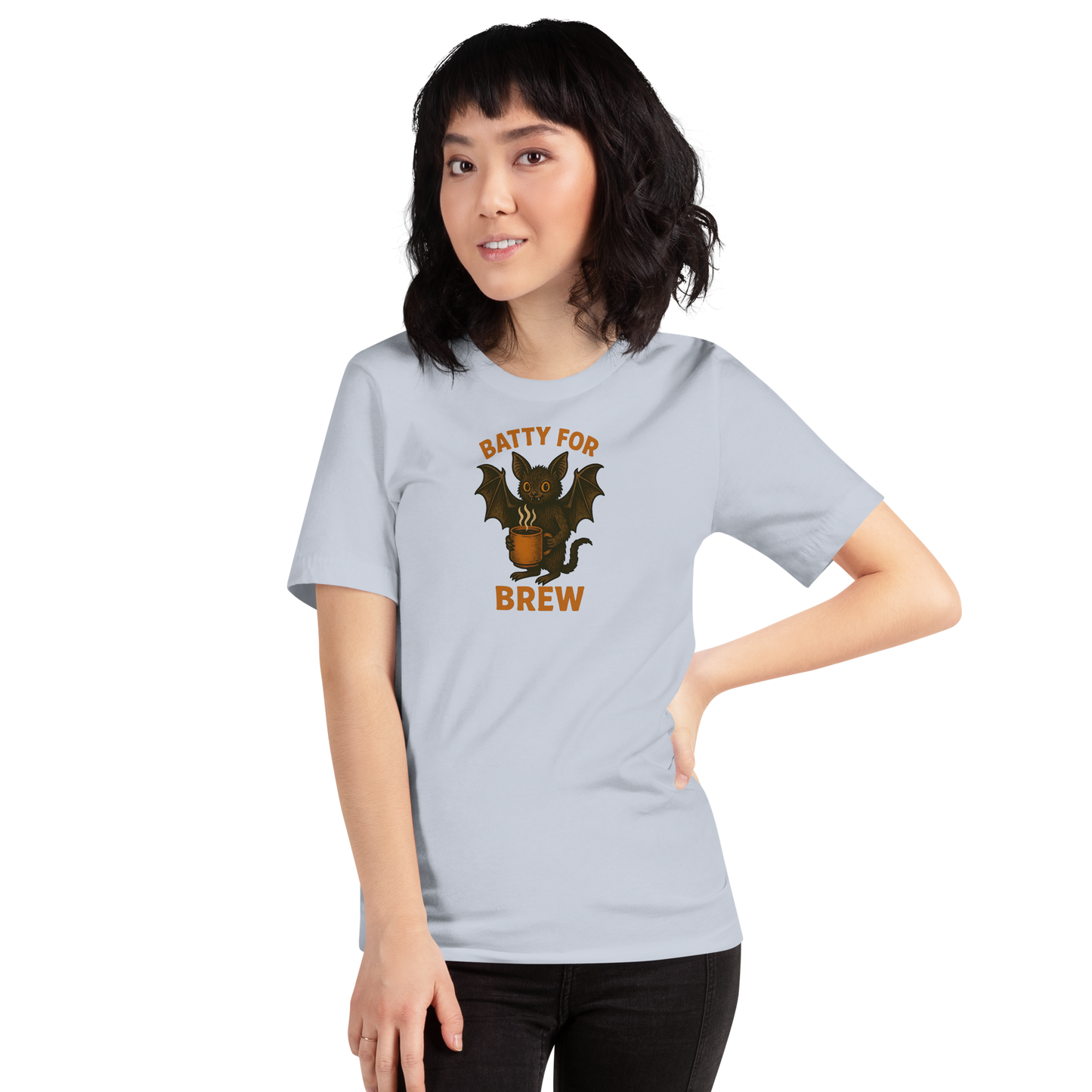 Batty for Brew Unisex T-Shirt – Halloween Coffee Graphic Tee