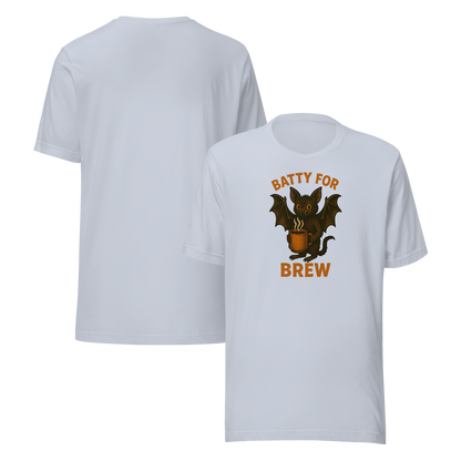 Batty for Brew Unisex T-Shirt – Halloween Coffee Graphic Tee