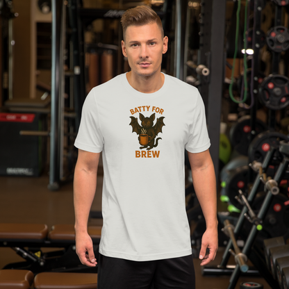 Batty for Brew Unisex T-Shirt – Halloween Coffee Graphic Tee