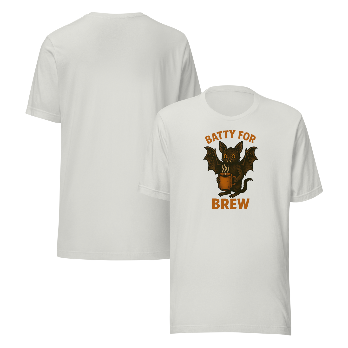 Batty for Brew Unisex T-Shirt – Halloween Coffee Graphic Tee