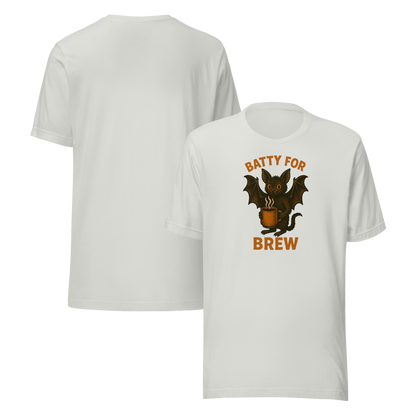 Batty for Brew Unisex T-Shirt – Halloween Coffee Graphic Tee