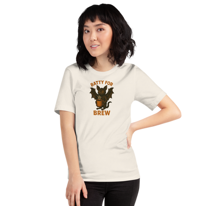 Batty for Brew Unisex T-Shirt – Halloween Coffee Graphic Tee