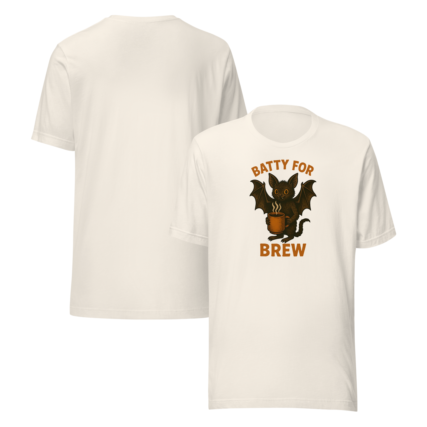 Batty for Brew Unisex T-Shirt – Halloween Coffee Graphic Tee