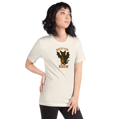Batty for Brew Unisex T-Shirt – Halloween Coffee Graphic Tee