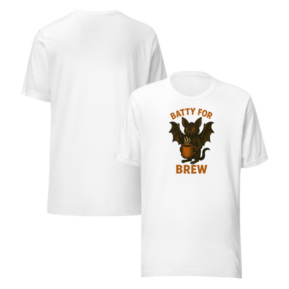 Batty for Brew Unisex T-Shirt – Halloween Coffee Graphic Tee